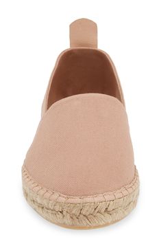 Earthy textures give a summery feel to this canvas flat that's set on a espadrille-inspired sole. Textile upper and lining/synthetic sole Imported Hispanic & Latinx Owned/Founded Cotton Slip-on Espadrilles For Spring, Comfortable Cotton Espadrilles For Spring, Natural Canvas Slip-on Espadrilles, Comfortable Textile Espadrilles With Woven Sole, Natural Canvas Casual Espadrilles, Casual Natural Canvas Espadrilles, Casual Cotton Espadrilles For Spring, Cotton Slip-on Espadrilles With Woven Sole, Natural Textile Espadrilles With Woven Sole