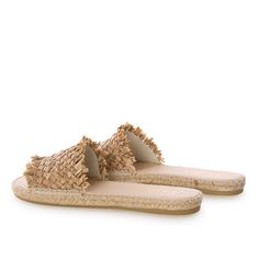 Woman straw open-toe espadrilla slideClassic fit Open Toe Sandals With Woven Sole For Summer, Summer Open Toe Sandals With Woven Sole, Woven Straw Slides For Beach, Woven Straw Open Toe Slides, Woven Straw Slides For The Beach, Beach Woven Straw Slides, Summer Woven Slip-on Espadrilles, Beach Slip-on Straw Slides, Beach Slides With Woven Sole And Open Toe