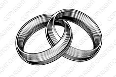 two black and white rings on a white background