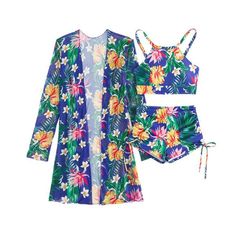 A fancy outfit makes your time at the beach and pool extra special with its elegant style and luxury vibes. Three-piece set: Top, Shorts, Cardigan Colors: Pink, Blue, Purple, Green, Red Floral Print Sizes: S to XL Lining: Polyester Fiber Fabric: Polyester, Elastane High elasticity With chest pad Age: Adult Gender: Female Brand Name: NoEnName_Null Product ID: CJYJ198745501 Note: All sizes are smaller than regular European and American sizes. Choose the larger size if your size is between two size Floral Print Swimwear For Beach Party During Resort Season, Chic Printed Beach Sets, Blue Open Front Cover-up For Vacation, Two-piece Swimwear For Swimming Beachwear, Two-piece Beachwear Swimwear For Swimming, Two-piece Beachwear Swimwear, Printed Summer Poolside Cover-up, Fitted Printed Beachwear Sets, Chic Swimwear For Vacation During Resort Season