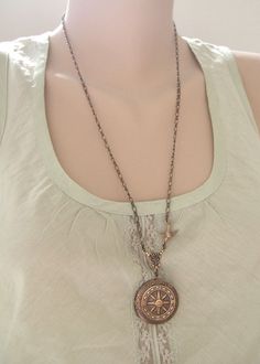 locket Compass Locket, Diamond Necklaces, Locket Necklace, Jewelry For Women, Necklace Jewelry, Casual Outfit, Girly Things, Compass, Locket