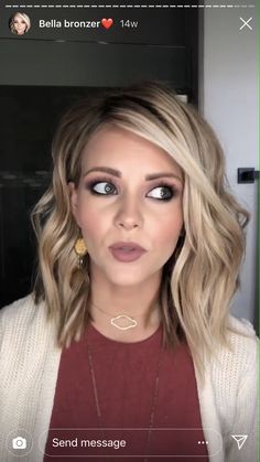 Thick Wavy Hair, Cool Blonde Hair, Shoulder Length Hair Cuts, Blonde Hair With Highlights, Hair Affair, Happy Hair, Haircuts For Fine Hair, Great Hair