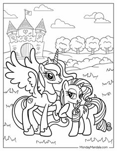 the coloring page for my little pony friends