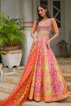 Ifrah – Sania Maskatiya International Multi Color Lehenga, Hindu Wedding Photos, Pleated Set, Latest Bridal Lehenga Designs, Bridal Lehenga Designs, Latest Bridal Lehenga, Mehendi Outfits, Indian Bridal Photos, Bridal Mehendi Designs