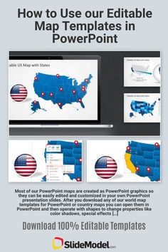 How to Use Our Editable Map Templates in PowerPoint | Professional PowerPoint Templates and Slides - SlideModel.com World Map Template, Popup Menu, Powerpoint Presentation Slides, Global World, Country Maps, Illustrated Map