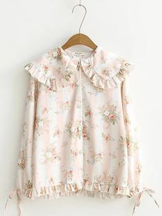 Vintage Floral Print Pleated Bandage Lapel Blouses For Women #women #floral #printed #blouse Floral Print Chiffon Blouse, Flower Print Shirt, Peter Pan Collar Blouse, Rose Shirts, Floral Print Chiffon, Floral Print Shirt, Girls Blouse, Floral Print Blouses, Chiffon Shirt