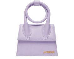 Women's Le Chiquito Noeud bag | JACQUEMUS | 24S Jacquemus Le Chiquito, Jacquemus Bag, Leather Lingerie, Woman Bags Handbags, Purple Bags, Givency Antigona Bag, Lilac Purple, Online Bags, Leather Tote Bag