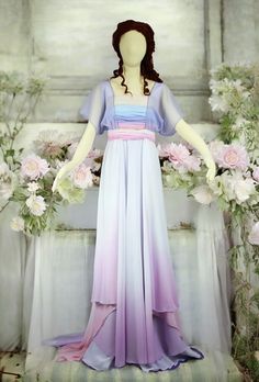 A high quality, made to order Rose dress from Titanic.  The dress is hand dyed and made of different types of chiffon fabric.  Processing time is around 6-8 weeks beacouse the dress is made to measure.  Sizes from xxs-l Rose Dewitt Bukater, Rose Titanic, Edwardian Dress, Georgette Dress, Rose Dress, Belle Epoque, 8 Weeks, Swim Dress, Chiffon Fabric