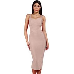 Whoinshop Women's Rayon Strap Celebrity Midi Evening Party Bandage Dress Khaki New With Tags Size Xs Spring Evening Dresses, Slim Fit, Stretch Bandage Midi Dress, Elegant Sleeveless Slim Fit Dress, Elegant Slim Fit Sleeveless Dress, Knee-length Bodycon Bandage Dress, Slim Fit Evening Dresses For Summer, Slim Fit Midi Dress For Date Night, Slim Fit Midi Dress For Summer Nights, Slim Fit Sleeveless Dress For Night Out