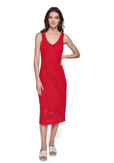 Crafted in crochet, this midi dress from KARL LAGERFELD PARIS is a comfortable yet stylish pick for any occasion. | KARL LAGERFELD PARIS Women's Crochet Dress, X-Large Chic Fitted Crochet Knee-length Dress, Vintage Karl Lagerfeld Dress, Karl Lagerfeld Paris, Paris Woman, Karl Lagerfeld, Crochet Dress, Dresses For Work, Midi Dress, Dress Outfits