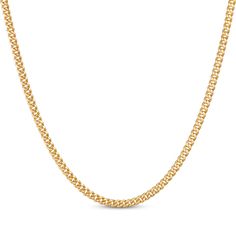 Show your confidence and flawless sense of style with this chic Cuban curb chain necklace. 14K yellow gold Hollow 3.75mm chain 22 inches; lobster clasp Made in Italy Mens Wedding Rings Gold, Kays Engagement Ring, Gold Layered Bracelets, Pearl Jewelry Shop, Pearl Diamond Jewelry, Rose Gold Tungsten, Mens Gemstone Rings, Fan Jewelry, Anniversary Necklace