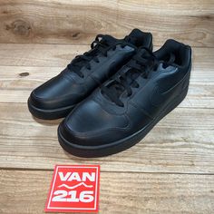 New: Nike Ebernon Low Casual Sneaker Black: Aq1775-003 Shoes Are New: No Shoe Box Size 9 Size 11 Casual Nike Low-top Walking Shoes, Casual Low-top Nike Walking Shoes, Nike Casual Walking Shoes For Streetwear, Casual Black Nike Walking Shoes, Nike Low-top Slip-resistant Sneakers, Nike Casual Black Walking Shoes, Nike Black Casual Walking Shoes, Nike Slip-resistant Round Toe Sneakers, Nike Ebernon Low