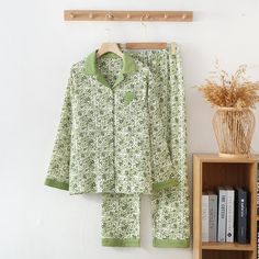 Pastoral Style Floral Cotton Loungewear Set – ownkoti Casual Printed Cotton Sleepwear, Printed Cotton Lounging Sets, Casual Long Sleeve Patterned Sleepwear, Comfortable Printed Cotton Sleepwear, Spring Cotton Sleepwear For Home, Printed Cotton Sleepwear For Loungewear, Cotton Long Sleeve Loungewear Sets, Comfortable Cotton Long Sleeve Sets, Comfortable Cotton Sleepwear Sets