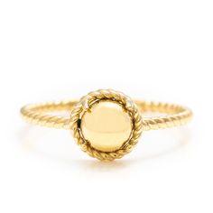 14k Solid Gold Premium Dome Ring, Real Gold Unique Design Round Ring For Her, Handmade Fine Jewelry By Selanica. 💙 The ring material is 14k solid gold, should not be confused with gold plating or filling. It will never tarnish or fade over time. We're offering the finest quality in solid gold jewelry. 💙 Our jewelry is handcrafted with love and great care at San Francisco Bay! All of our items are 14k stamped for authenticity. You will receive them exactly as pictured.  💙 Quick shipping - Your order will be handcrafted and shipped in a few days. 🎁 They are delivered in a nice jewelry box, ready to be presented as a precious gift. 💙 We also design and make custom orders. We work with diamonds and all types of gemstones. Please don't forget to add us to your favorites. Thank you for visi Yellow Gold Stackable Rings As Gift, Heirloom Recycled Gold Round Band Jewelry, Heirloom Style Recycled Gold Round Band Jewelry, Gold Ring With Bezel Setting, Heirloom Gold-toned Sterling Silver Stackable Rings, Heirloom Style Gold Stackable Sterling Silver Rings, Heirloom Gold-colored Sterling Silver Stackable Rings, Gold Jewelry With Bezel Setting In Recycled Gold, Heirloom Yellow Gold Stackable Jewelry