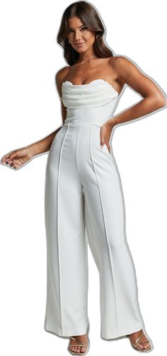 Wide Leg Jumpsuit, Body Measurements, Sweetheart Neckline, Cocktail Party, Night Out, Wide Leg, Jumpsuit, Off White, How To Wear