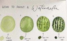 how to paint a watermelon