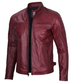 Maroon Waxed Cafe Racer Leather Jacket  For Men
Make a bold statement with our Maroon Waxed Mens Cafe Racer Leather Jacket, crafted for ultimate biker style. Made from premium leather, this jacket features a sleek silhouette that combines durability with a distinctive sheen. The deep maroon color adds a modern twist to the classic Cafe Racer design, while details like padded shoulders and zipper cuffs enhance its rugged charm. Perfect for urban adventures, this jacket ensures you ride in style a Cafe Racer Leather Jacket For Fall Outdoor, Cafe Racer Leather Jacket For Fall Outdoor Activities, Fall Cafe Racer Leather Jacket For Outdoor, Fall Outdoor Cafe Racer Leather Jacket, Fall Outdoor Cafe Racer Biker Jacket, Classic Cafe Racer, Peplum Leather Jacket, Asymmetrical Leather Jacket, Racer Leather Jacket