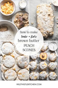 how to make tender and flaky brown butter peach scones