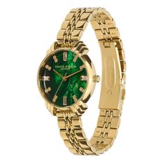 30mm Emerald & Gold Bracelet Watch Elegant Green Watches With Rectangular Dial, Timeless Green Jewelry For Evening, Timeless Green Evening Jewelry, Art Deco Gold Watches For Evening, Gold Art Deco Evening Watch, Elegant Green Watch As A Gift, Elegant Green Watch For Gift, Formal Green Diamond Watch With Round Dial, Luxury Green Jewelry With Round Dial