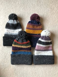 Handmade multi stripe pom beanie. Extremely warm. Great for any winter activity. Machine washable. Multicolor Beanie For Outdoor, Striped Winter Hats One Size Fits Most, Winter Striped Hats One Size Fits Most, Cozy Multicolor Beanie For Outdoor, Cozy Multicolor Hat For Outdoor, Warm Multicolor Beanie For Winter, Cozy Multicolor Outdoor Beanie, Cozy Multicolor Outdoor Hat, Warm Multicolor Winter Beanie