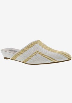 Simply sleek and trendy, you can instantly update any outfit with this Festive by Bellini slide mule. The pointed toe is guaranteed to add a touch of beauty and casual elegance to all your looks.Textile & Polyurethane UpperPolyurethane LiningPolyurethane Outsole.25" Heel height | Women's Festive Mule by Bellini in White Multi (Size 6 M) Fitted Slip-on Mules For Summer, Elegant Fitted Mules For Spring, Elegant Spring Mules, Elegant Spring Fitted Mules, Fitted Pointed Toe Mules For Spring, Elegant Slip-on Spring Mules, Elegant Spring Slip-on Mules, Slip-on Mules For Spring, White Slip-on Mules For Summer