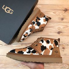 Brand New Ugg Neumel Cow Print Chukka Boot Sheepskin Lined, Shearling Lined Men’s Size 11 2025 Goals, Western Things, Cute Uggs, Country Vibe, Bday Wishes, Country Shoes, Ugg Neumel, Western Shoes, Cute Country Outfits