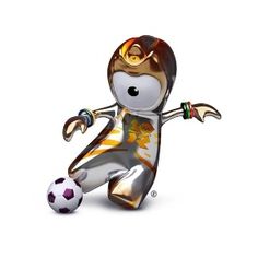 a cartoon character is kicking a soccer ball