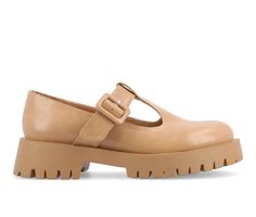 Women's Journee Collection Suvi Chunky T-Strap Mary Janes Brown Mary Janes, Stylish Shoes For Women, Big Calves, Mary Janes Shoes, Chunky Shoes, Wide Calf Boots, Shoe Carnival, Mary Jane Flats, Journee Collection