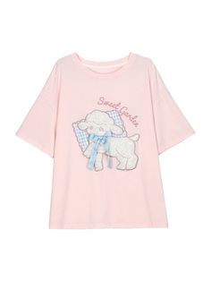 Fabric: Blue: 57% cotton, 43% polyesterPink: 47.5% lyocell, 45.5% cotton, 7% spandex Steampunk Fashion Male, Cute Patches, Cute Sheep, Soft Pink Color, Kawaii Style, Off Shoulder Top, Kawaii Clothes, Love Cute, Off Shoulder Tops