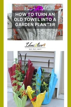 Old Towel Garden Planter: Give your garden a creative twist by turning unused towels into charming planters! Third World Countries, Old Towels, Garden Planter, How To Turn, Garden Planters, A Garden, Towels, Turning