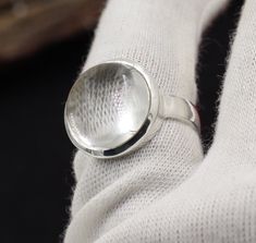 Crystal Quartz Gemstone Handmade Oval Round Cabochon Ring,Solid 925 Sterling Silver Jewelry,Valentine Gift Anniversary Ring SKU - -MR1111 Style - Ring Gemstone - Crystal Quartz Metal - 92.5 % Solid Sterling Silver Weight- 3.1g Approx Stone Size- 9x9mm Stone Shape - Round Stone Cut -Cabochon Ring Size All Size Round Dome Ring With Gemstone As Gift, Sterling Silver Dome Ring As A Gift, Silver Dome Ring With Cabochon For Gift, Sterling Silver Domed Ring Gift, Silver Domed Ring Gift, Crystal Cabochon Ring As Gift, Casual Rings, Green Amethyst Ring, Birthday Ring