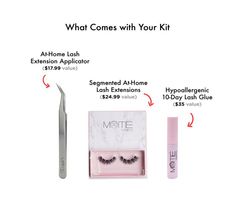 Moitié Starter Kit – Moitie Cosmetics Light Glam, Glam Lashes, Lash Extension Kit, Natural Eyelash Extensions, Lash Tools, Full Glam, Eyelash Extension Glue, Stunning Style, Natural Eyelashes