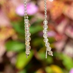 Golden Rutile Beads And 925 Sterling Silver Drop & Dangle Threader Earrings, Great for everyday as they are still very lightweight and have an overall delicate look. They have a distinct modern tribal vibe. These minimalist threader earring are easy to wear  Stuff Type: Drop And Dangle Threaders Earrings Metal : 925 Sterling silver ( We use pure 925 sterling silver in our jewelry. You can check yourself if silver is genuine at your home please read this in our shop FAQ.). Gemstone : Golden Rutil Dainty Earrings With Dangling Round Beads, Silver Long Drop Beaded Earrings, Silver Dangle Crystal Earrings With Faceted Beads, Silver Crystal Earrings With Dangling Beads, Silver Round Crystal Earrings With Dangling Beads, Sterling Silver Linear Earrings With Dangling Beads For Gift, Silver Beaded Dangle Earrings With Faceted Beads, Silver Beaded Earrings With Faceted Dangle, Sterling Silver Faceted Bead Drop Earrings