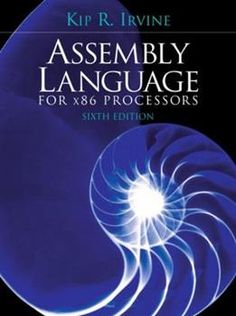 the book cover for assembly language for x8 and processors