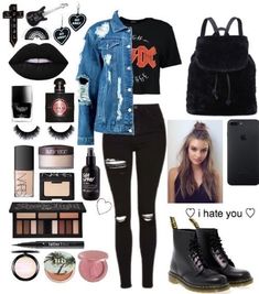 Stile Punk Rock, Mode Grunge, Clothes Jeans, Jeans Shoes, Rock Outfits