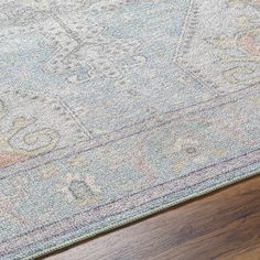 an area rug is shown on the floor