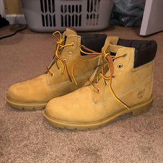 Brand New, Never Worn Timberlands. Still In Original Box. Yellow Work Boots With Reinforced Toe For Outdoor, Yellow Leather Boots With Round Toe, Yellow Leather Ankle-high Boots, Yellow Outdoor Boots For Fall, Yellow High-top Timberland Boots, Yellow Winter Boots With Reinforced Toe, Yellow High-top Work Boots For Outdoor, Classic Yellow Boots With Round Toe, Classic Yellow Round Toe Boots