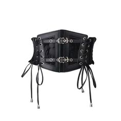 High Waist Belt, Steampunk, Gothic, Punk, Retro, Sexy Bridal Bustier, Body Slimming Wide Belts, Dress Girdle, Elastic Belts, Stretchy Belts. These lace up wide elastic corset belts are the perfect accessory for any women's wardrobe. PREMIUM MATERIAL: The Front of the Corset Belt is Made of PU Leather with Edge Stitching Tied up, the Sides are Made of Wide Thick Premium Elastic Band, While there is a button Fastener in the Back. ALL Materials are Carefully Selected to Ensure that the Black Corset Black Punk Corset For Alternative Fashion, Punk Black Corset For Cosplay, Black Edgy Corset For Concert, Black Steampunk Corset Belt For Alternative Fashion, Black Steampunk Corset For Festival, Black Corset Belt For Halloween, Steampunk Black Corset For Festivals, Edgy Corset For Concert, Edgy Festival Corset For Halloween