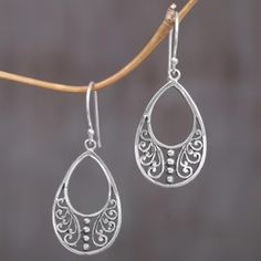 Women's Jewelry | Necklaces | Earrings | Rings | Bracelets | Page 99| GreaterGood Fancy Earrings Classy, Quilled Jewellery, Filigree Jewelry, Fine Silver Jewelry, Fancy Earrings, Jewelry Workshop, Jewelry Techniques, Silver Dangle Earrings, Sterling Silver Dangle Earrings