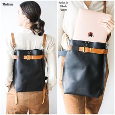 Leather Handbags, Leather Crossbody Bag, Leather Bags, Convertible Backpack, Brown Bag, Minimal Style ✨Color Combinations you love ! 🔸Combined - Dual Color Edition✨ Black with Brown, Brown with Black. I am super happy to announce your new line of mixed colored leather bags!🤩 The color combinations that are perfect for each other ! Now you can style your own belt and straps ! * Simple and Elegant design. Designer Bags -Limited Edition * Interior pocket with zipper. * High Quality, Soft Natural Daily Use Backpack With Leather Top Handles, Daily Use Backpack With Top Handle And Leather Handles, Backpack With Detachable Handle For Everyday Use, Backpack With Detachable Top Handle For Everyday, Everyday Backpack With Removable Pouch And Top Handle, Backpack With Removable Pouch For Everyday Use, Modern Crossbody Backpack With Leather Handles, Everyday Leather Backpack With Rectangular Shape, Everyday Leather Rectangular Backpack