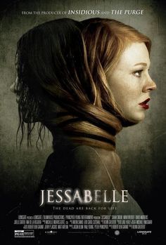 a movie poster with a woman's head in profile