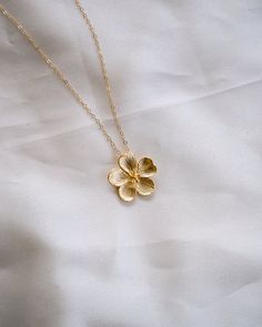 Bloom Gold Necklace – Wander + Lust Jewelry Luxury Gold Flower Necklace, Golden Flower Necklace, Gold Necklace Flower, Gold Flower Necklace For Party, Gold Pendant Flower Necklace With Clavicle Chain, Gold Necklace Charm, Gold Necklace With Flower Charm, Gold Flower Shaped Necklace With Clavicle Chain, Gold Flower Necklace With Clavicle Chain