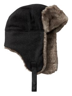 Banana Republic Mens Herringbone Trapper Hat Charcoal Gray Cute Pajama Sets, Trapper Hat, Pretty Shirts, Trapper Hats, Cute Hats, Earmuffs, Wool Scarf, Dream Clothes, Fast Fashion