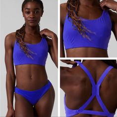 Nwt Athleta Bikini Top Cup: D-Dd Size: Small Royal Blue Color Questions? Please Ask! Sporty Swim, Swim Skort, High Neck Tankini, Pink Swimwear, Stand Up Paddle Board, Paddle Board, Royal Blue Color, Racer Back, Water Sports