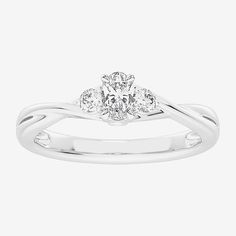 Ring Style: Side Stone Rings, 3-Stone Rings, Promise RingsDiamond Clarity: Si1-Si2Setting: Multi-SettingStone Cut: OvalStone Millimeter Measurement: 3.5 Mm Width, 4.5 Mm LengthDiamond Color: G-HMetal Color: WhiteCenter Stone Weight: 1/5 Ct.Ring Gallery Height: 5mmRing Top Width: 5mmRounded Carat Weight: 1/3 Ct. T.w.Band Width: 2mmCare: Wipe CleanStone Type: 5 Lab Grown DiamondAuthenticity: Lab Grown DiamondMetal: Sterling SilverCountry of Origin: Imported Diamond Ring With Side Stones For Anniversary, Anniversary Rings With Side Stones, Silver Promise Rings With Side Stones, Silver Oval Rings With Side Stones, Oval Silver Rings With Side Stones, Silver Anniversary Ring With Side Stones, Silver Diamond Promise Ring With Side Stones, White Promise Ring With Center Stone, Silver Oval Diamond Ring With Side Stones