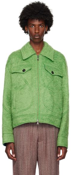 Find ANDERSSON BELL Wado Shaggy Wool Jacket on Editorialist. Brushed mohair- and wool-blend melton jacket. · Paneled construction · Spread collar · Two-way zip closure · Flap and welt pockets Supplier color: Green Brushed Mohair, Green Jacket, Wool Jacket, Zip Jacket, Welt Pockets, Welt Pocket, Apparel Accessories, Wool Blend, Top Brands