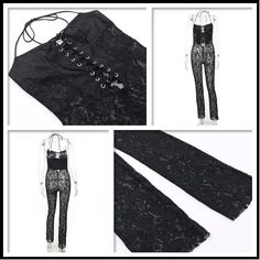 Look and feel sophisticated in the Bandage Sexy Party Lace Jumpsuits. It's crafted from luxurious lace with a slim, figure-hugging fit. Show off your curves in this sexy, show-stopping style. Perfect for that special event! Lace Jumpsuits For Women, Coquette Clothing, Summer Overalls, Black Lace Jumpsuit, Rompers For Women, Rompers Womens Jumpsuit, Halter Romper, Jumpsuit Party, Lace Jumpsuit