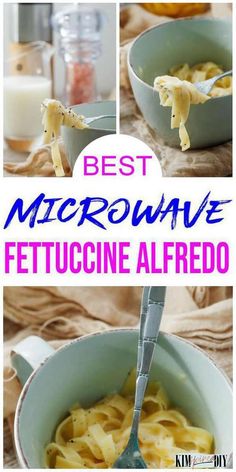 the best microwave fettuccine alfredo recipe is made with fresh ingredients and ready to be eaten