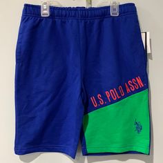 Nwt U.S. Polo Assn Shorts Boys Size Xl (14-16). Elastic And Drawstring Waist. Side Pockets And One Back Pocket. Waist Measures 14 Inches Across 8 1/2 Inch Inseam Casual Bottoms With Built-in Shorts For Playwear, Casual Cotton Playwear Shorts, Blue Summer Playwear Bottoms, Blue Sporty Shorts With Pockets, Green Sporty Bottoms For Playwear, Sporty Green Bottoms For Playwear, Sporty Blue Shorts With Pockets, Casual Relaxed Fit Shorts For Playwear, Blue Bottoms With Pockets For Playwear