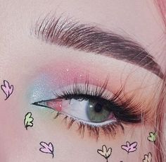 Heartstopper Makeup Looks, Heartstopper Makeup, Star Wars Makeup, Eye Makeup Images, Pastel Makeup, Cute Eye Makeup, Pride Makeup, Korean Eye Makeup, Graphic Makeup